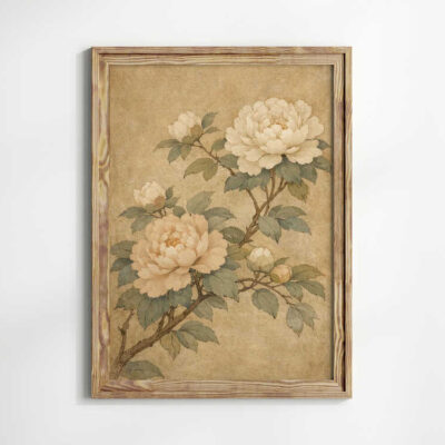 Vintage Botanical Floral Painting