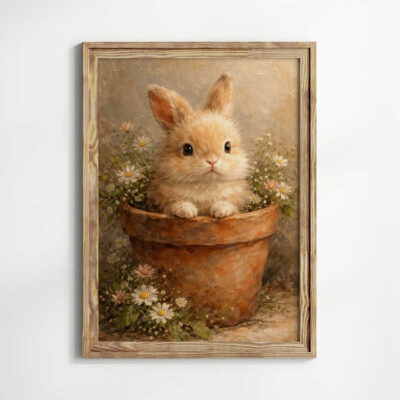 Vintage Easter Bunny Print
